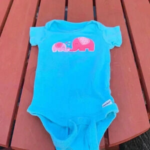 Five for 25 Gerber onesie with pink elephants